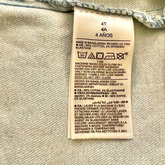 Old Navy Girls Size 4T Light Blue Button Front Stretch Denim Jean Jacket - NWT - Picture 5 of 8